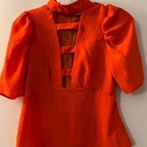 Orange blouse